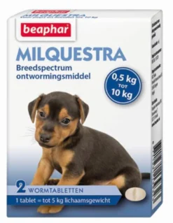BEAPHAR Wurmkur Milquestra 0,5-10 Kg Weiß 2-teilig