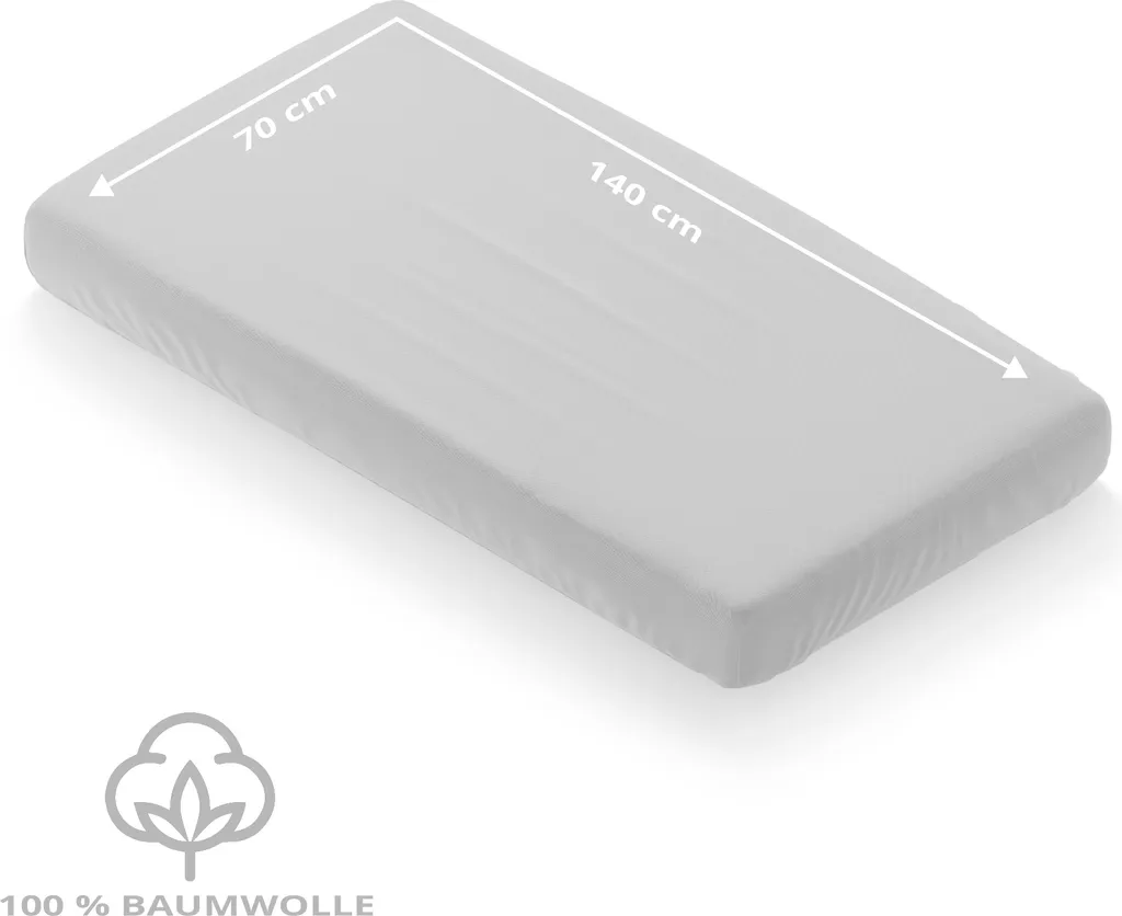 Spannbettlaken Baby 70x140cm - Bettlaken Kinderbett Leintuch Baby Spannbetttücher Laken Mit Gummizug Grau 3 Spannbettlaken Baby 70x140cm - Bettlaken Kinderbett Leintuch Baby Spannbetttücher Laken Mit Gummizug Grau – Bild 3