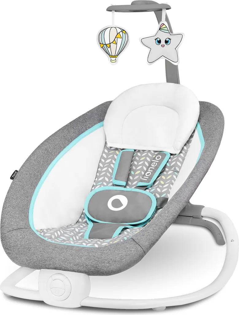 Lionelo Pascal Babywippe Babyschauke Babynest Baby Wippe Kinder Schaukel Bouncer Grau 2 Lionelo Pascal Babywippe Babyschauke Babynest Baby Wippe Kinder Schaukel Bouncer Grau – Bild 2