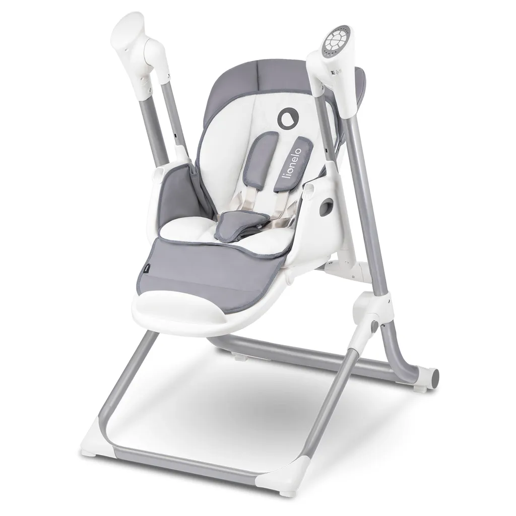 Lionelo Niles 2in1 Hochstuhl Baby Und Baby Wippe Bis 20 Kg Mobile App Steuerung Verstellbare Rückenlehne Und Tablett Grau 6 Lionelo Niles 2in1 Hochstuhl Baby Und Baby Wippe Bis 20 Kg Mobile App Steuerung Verstellbare Rückenlehne Und Tablett Grau – Bild 6