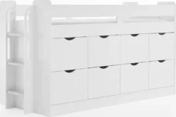 Funktions-/Hochbett FLORI, LF 90 X 200 Cm Inkl. Lattenrost Und 8 Großen Schubladen -Babyfreude Deutschland Verkaufs-Shop ae37e8e8c6b1533354b5d19ad182a41f