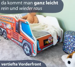 Alcube® Autobett 70x140 Cm LKW Feuerwehr Mit Matratze Und Lattenrost Kinderbett 70x140 TRUCK Spielbett Massivholzbett Rot -Babyfreude Deutschland Verkaufs-Shop aeeecd1469e3fe66128df59c3071009c