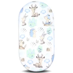 Spannbettlaken Kinderwagen Stubenwagen Beistellbett 38x80 Cm - Bettlaken Kinderwagen Matratzenbezug Baumwolle Matratzenschoner Igel