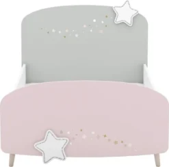 Kinderbett Sternschnuppe 90*200 Cm Rosa Weiß Grau Mädchen Prinzessin Kinderzimmer Holz Liege Einzel Gestell Jugendbett -Babyfreude Deutschland Verkaufs-Shop af5fcd932350a116f83e5aa48bb26b21