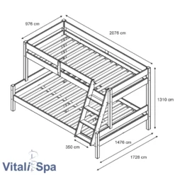 VitaliSpa Etagenbett Everest Weiß 207 X 131 X 138,9 Cm Massivholz -Babyfreude Deutschland Verkaufs-Shop b28d6ac8bc7a70b28b7bedde85fb3556