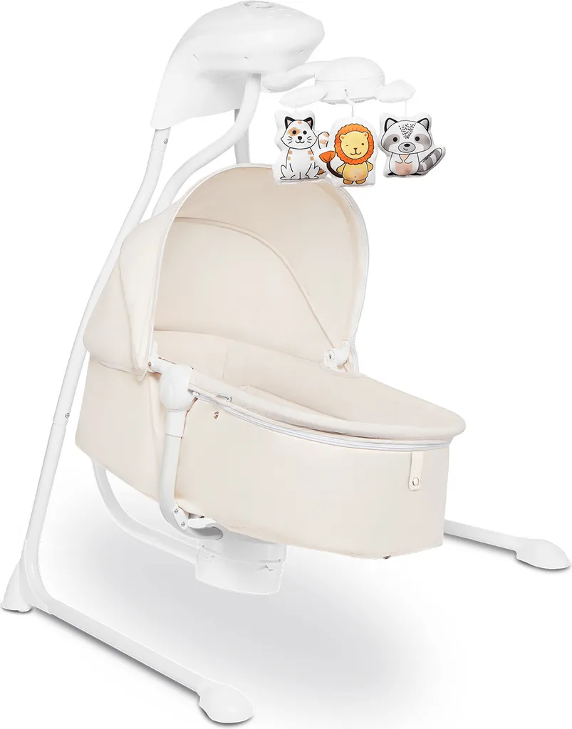 Lionelo Henny Baby Wippe Babyschaukel Elektrisch Mit Liegefunktion 10 Melodien Karussell Moskitonetz Weiß 5 Lionelo Henny Baby Wippe Babyschaukel Elektrisch Mit Liegefunktion 10 Melodien Karussell Moskitonetz Weiß – Bild 5