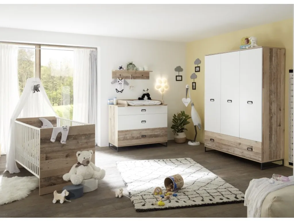 Komplett Babyzimmer Ronny 6 Teiliges Komplett Set In Old Style Hell Und Weiß, Komplett Babyzimmer, Babyzimmermöbel Komplett 1 Komplett Babyzimmer Ronny 6 Teiliges Komplett Set In Old Style Hell Und Weiß, Komplett Babyzimmer, Babyzimmermöbel Komplett