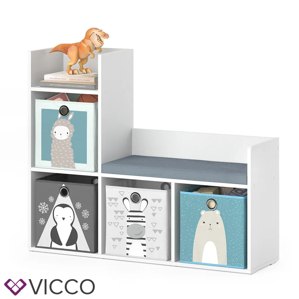 Vicco Kinderregal + Faltbox Luigi Weiß 107,2 X 88,6 X 30,9 Cm Holzwerkstoff 7 Vicco Kinderregal + Faltbox Luigi Weiß 107,2 X 88,6 X 30,9 Cm Holzwerkstoff – Bild 7
