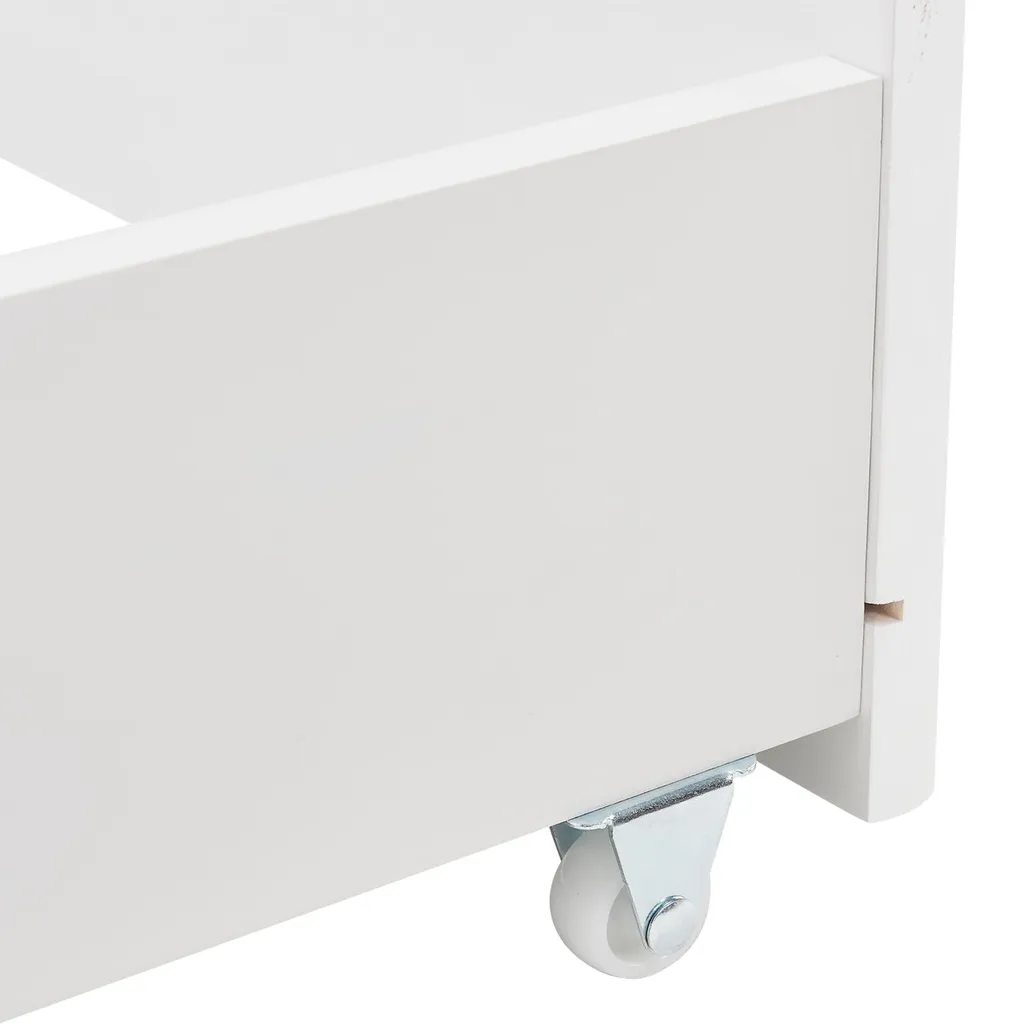 Juskys Kinderbett Marli 80 X 160 Cm Mit Bettkasten 2-teilig, Rausfallschutz, Lattenrost & Dach - Massivholz Hausbett Für Kinder - Bett In Weiß 16 Juskys Kinderbett Marli 80 X 160 Cm Mit Bettkasten 2-teilig, Rausfallschutz, Lattenrost & Dach - Massivholz Hausbett Für Kinder - Bett In Weiß – Bild 16