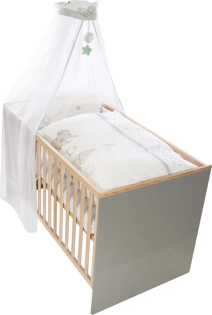 Roba Kinder-Bettgarnitur 4-tlg, 'Sternenzauber®', Bettset Mit Bettwäsche 100x135cm, Nestchen, Himmel 3 Roba Kinder-Bettgarnitur 4-tlg, 'Sternenzauber®', Bettset Mit Bettwäsche 100x135cm, Nestchen, Himmel – Bild 3