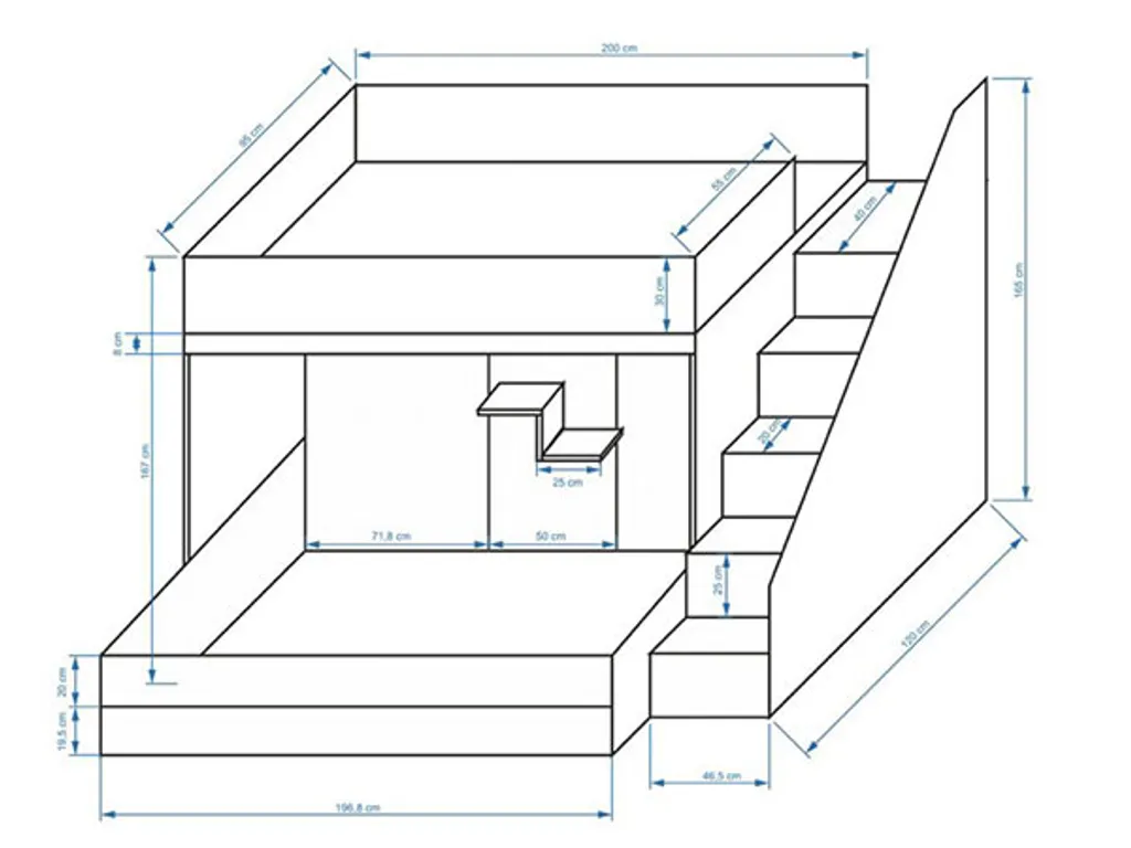 Hochbett "Party 16" Kinderbett Etagenbett 90x200cm Hochglanz Farbe Wählbar 2 Hochbett "Party 16" Kinderbett Etagenbett 90x200cm Hochglanz Farbe Wählbar – Bild 2
