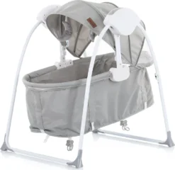 Chipolino Babywiege Gia Elektrisch Matratze, Musik, Kissen, Musik, Fernbedienung Grau
