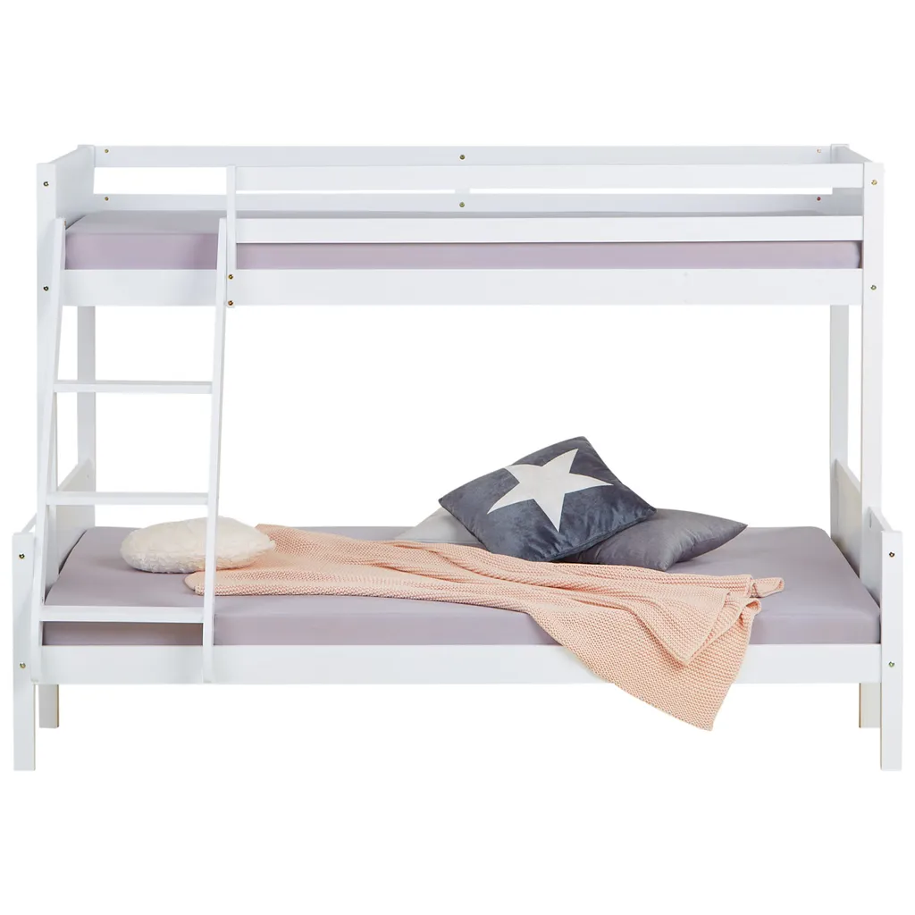 Homestyle4u 1898, Kinderbett Etagenbett 90x200 Und 140x200 Jugendbett Hochbett Weiß Holz 4 Homestyle4u 1898, Kinderbett Etagenbett 90x200 Und 140x200 Jugendbett Hochbett Weiß Holz – Bild 4