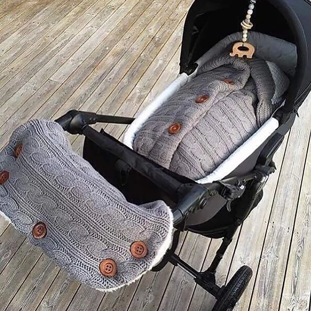 Baby Schlafsack Für Kinderwagen Winter Gestrickt Schlafsack Süße Samt Warme Tasche Pucksack Stricken Wickeln Abnehmbare Ärmel Strick Decke Schlafsack Swaddle Für Babys Neugeboren 0-18 Monat 2 Baby Schlafsack Für Kinderwagen Winter Gestrickt Schlafsack Süße Samt Warme Tasche Pucksack Stricken Wickeln Abnehmbare Ärmel Strick Decke Schlafsack Swaddle Für Babys Neugeboren 0-18 Monat – Bild 2