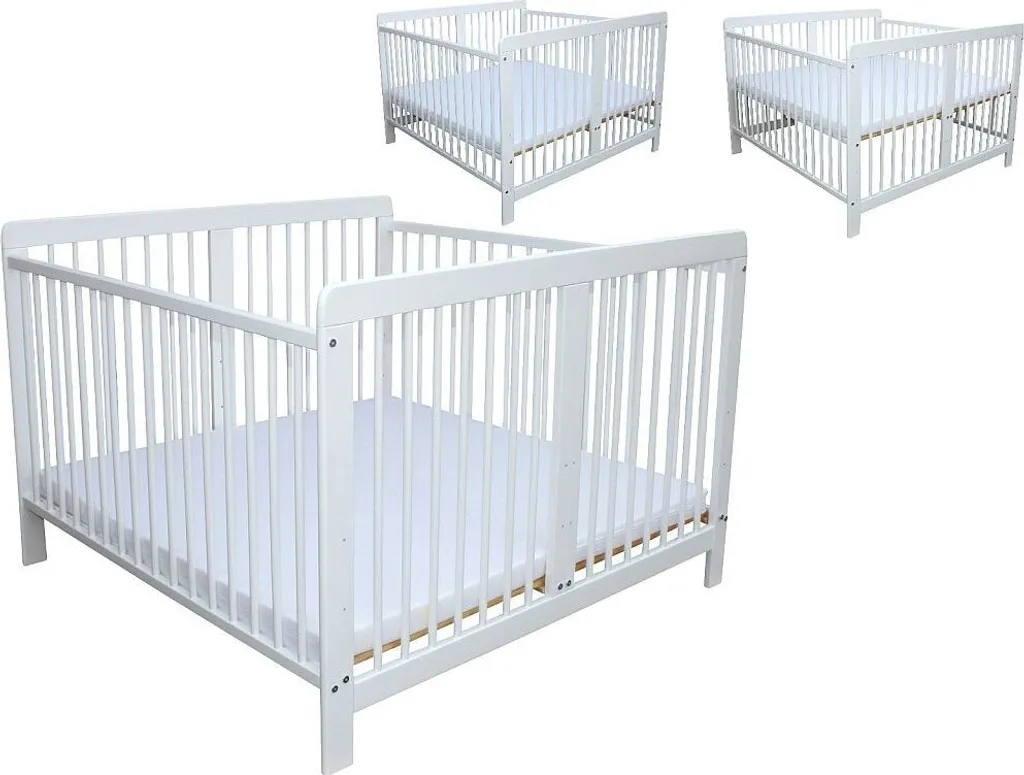 Zwillingsbett Zwillingskinderbett Kinderbett Für Zwillinge Massiv Weiss Mit 2 Matratzen 120x120cm 1 Zwillingsbett Zwillingskinderbett Kinderbett Für Zwillinge Massiv Weiss Mit 2 Matratzen 120x120cm