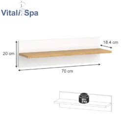 VitaliSpa Wandregal Hängeregal Ablageregal Malia Weiß Eiche Modern 70x20 Cm Kinderzimmer Regal Babyzimmerregal Kindermöbel Babymöbel Ablage Aufbewahrung -Babyfreude Deutschland Verkaufs-Shop bccca2c124ff2060b95edb96d5d73b46