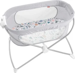 Fisher Price Fisher-Price 3-in-1 Zusammenklappbares Baby-Beistellbettchen, Reisebett & Wiege