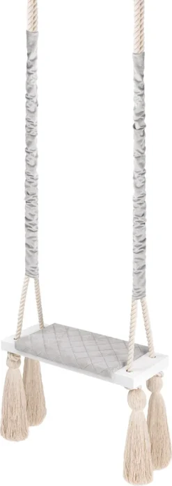 Indoor Kinderschaukel Aus Holz Hellgrau