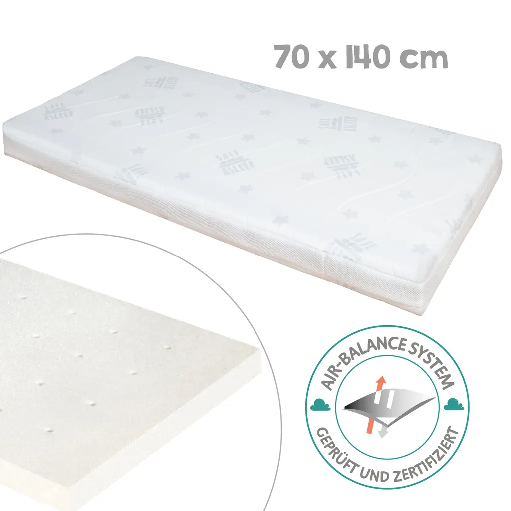 Roba Babybett Safe Asleep, Komplettbettset, Matratze, Nest, Babyschlafsack, 70x140cm Sternenzauber 4 Roba Babybett Safe Asleep, Komplettbettset, Matratze, Nest, Babyschlafsack, 70x140cm Sternenzauber – Bild 4