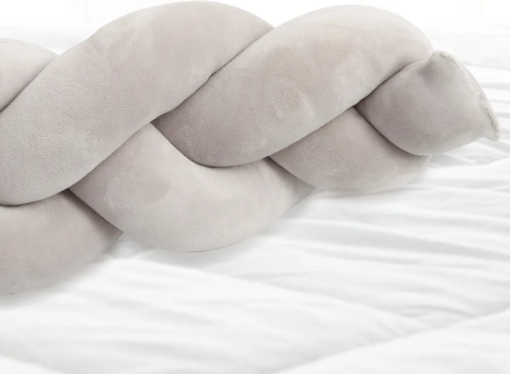 Lospitch 3M Baby Nestchen Bettschlange Babyschlafhilfe Kinder Baby Stereotypes Kissen Grau 4 Lospitch 3M Baby Nestchen Bettschlange Babyschlafhilfe Kinder Baby Stereotypes Kissen Grau – Bild 4