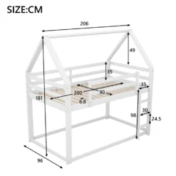 Merax Etagenbett 90x200 Cm Kinderbett Mit Leiter, 2 Einzelbetten Hochbett Für Kinder, Kiefernholzbett, Weiß -Babyfreude Deutschland Verkaufs-Shop c06aa4dfeb6f71512065e1085db0853d