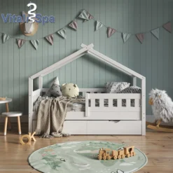 VitaliSpa Kinderbett + Bettschublade Design Weiß 167,6 X 87,6 X 133,6 Cm Massivholz -Babyfreude Deutschland Verkaufs-Shop c20037d9c60e40c6cc8b6edfe8547d10