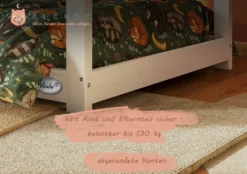 ALCUBE Hausbett 90x200 Im Montessori Stil Für Mädchen Und Jungen - Kinderbett Bodentief Aus MassivenHolz In Weiß -Babyfreude Deutschland Verkaufs-Shop c32c39d22d8b2a43073a07087ee8d675