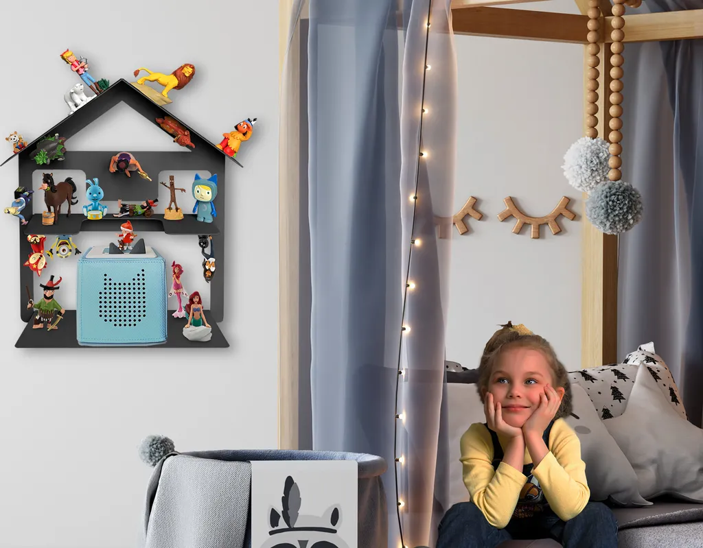 TUX Regal Haus Für 42 Tonies Und Toniebox - Magnetisches Wandregal Für Toniefiguren 11 TUX Regal Haus Für 42 Tonies Und Toniebox - Magnetisches Wandregal Für Toniefiguren – Bild 11