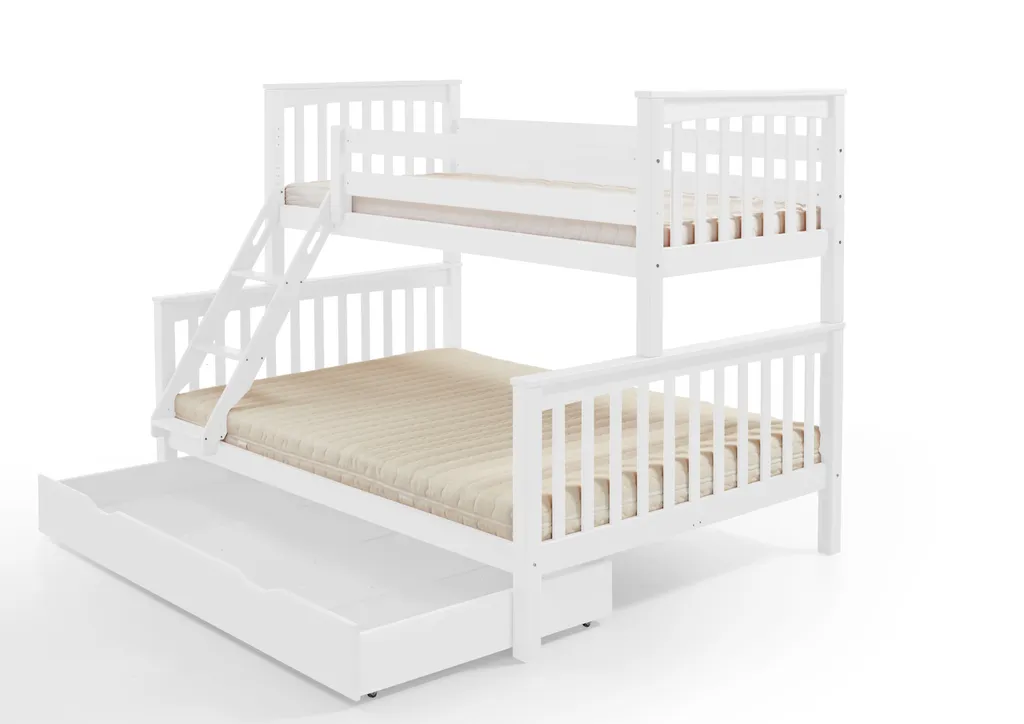 RELITA - Etagenbett 90/140 X 200 Cm Liegefläche Kick, Mit Bettschublade, Buche Massiv Weiß Lackiert 1 RELITA - Etagenbett 90/140 X 200 Cm Liegefläche Kick, Mit Bettschublade, Buche Massiv Weiß Lackiert