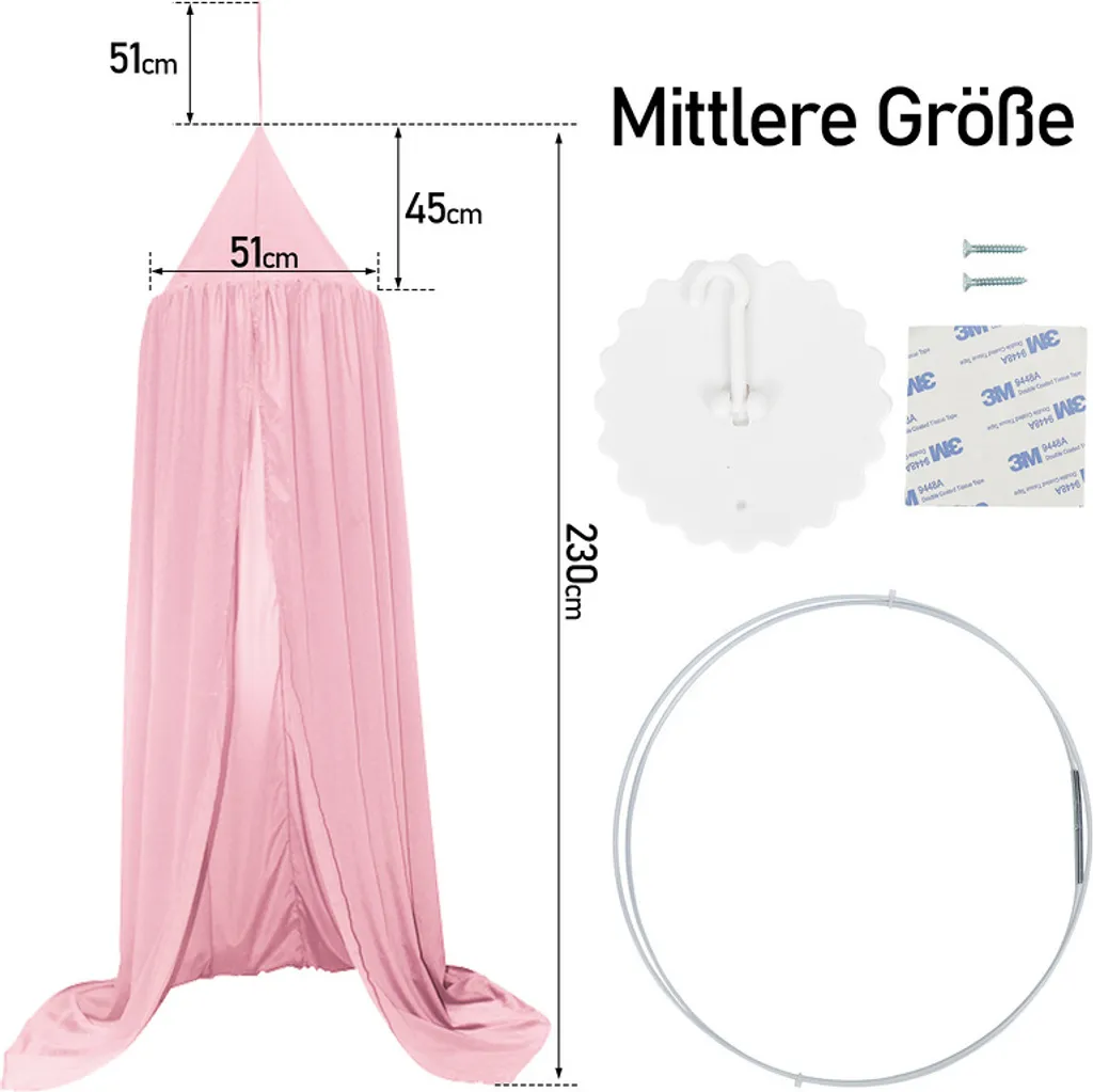 Wolketon Betthimmel Mueckennetz Fantasie Baldachin Moskitonetz Kinder Fliegennetz Maedchen,Rosa 7 Wolketon Betthimmel Mueckennetz Fantasie Baldachin Moskitonetz Kinder Fliegennetz Maedchen,Rosa – Bild 7