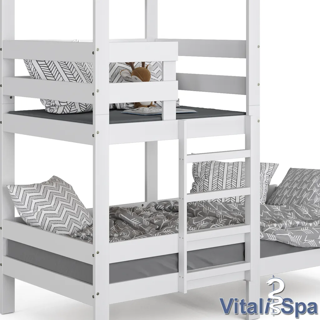 VitaliSpa Kinderbett Tom 90x200cm Spielturm Bett Spielbett Jugendbett Hausbett 6 VitaliSpa Kinderbett Tom 90x200cm Spielturm Bett Spielbett Jugendbett Hausbett – Bild 6