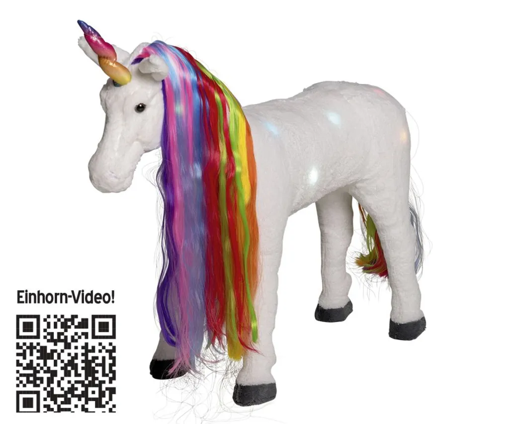 Plüschtier Einhorn Licht + Sound Happy People 58063 2 Plüschtier Einhorn Licht + Sound Happy People 58063 – Bild 2