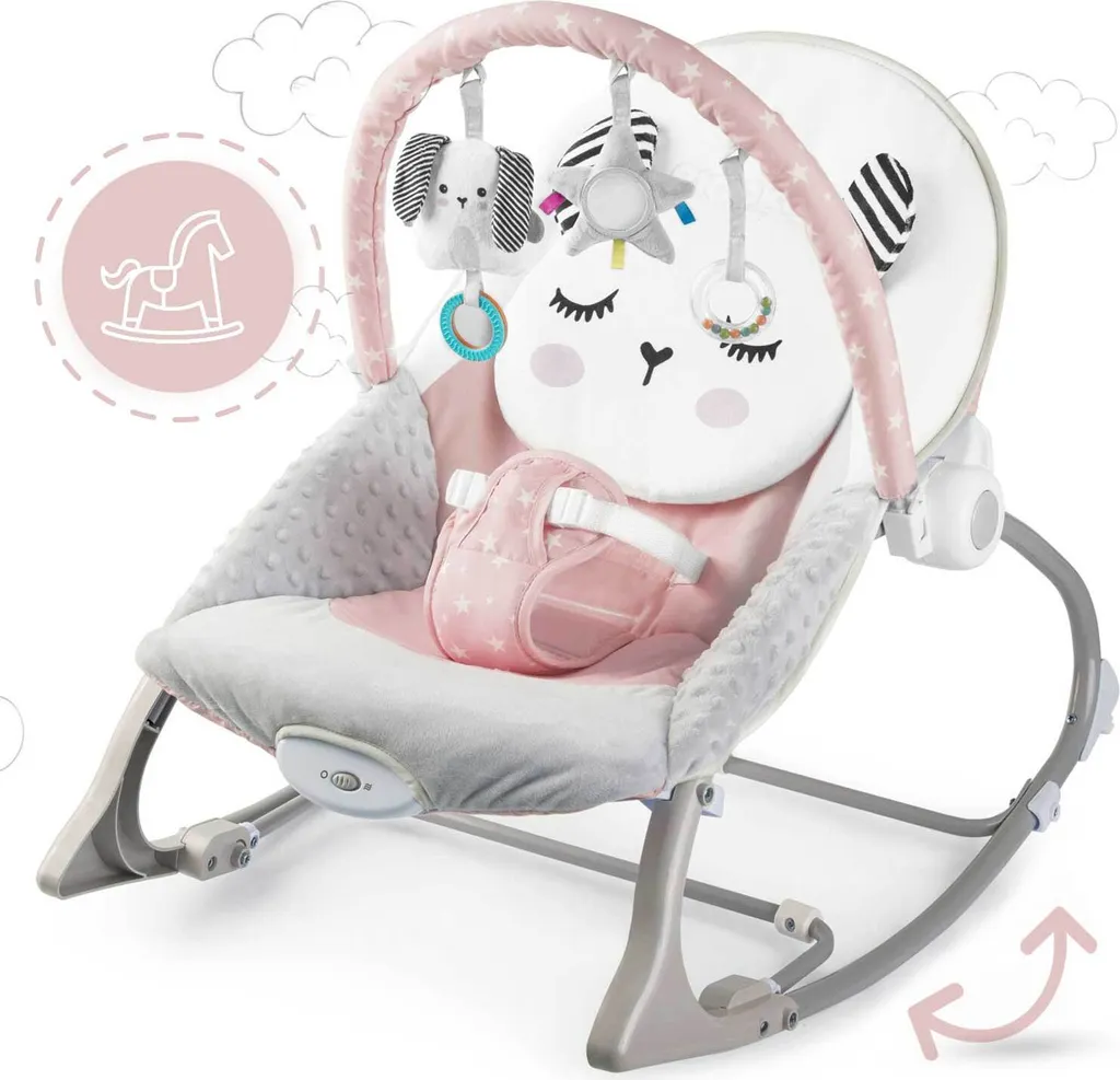 Babyschaukel Schaukelwippe Sway Babywippe Wippe Mit Vibration Ricokids - Rosa 5 Babyschaukel Schaukelwippe Sway Babywippe Wippe Mit Vibration Ricokids - Rosa – Bild 5