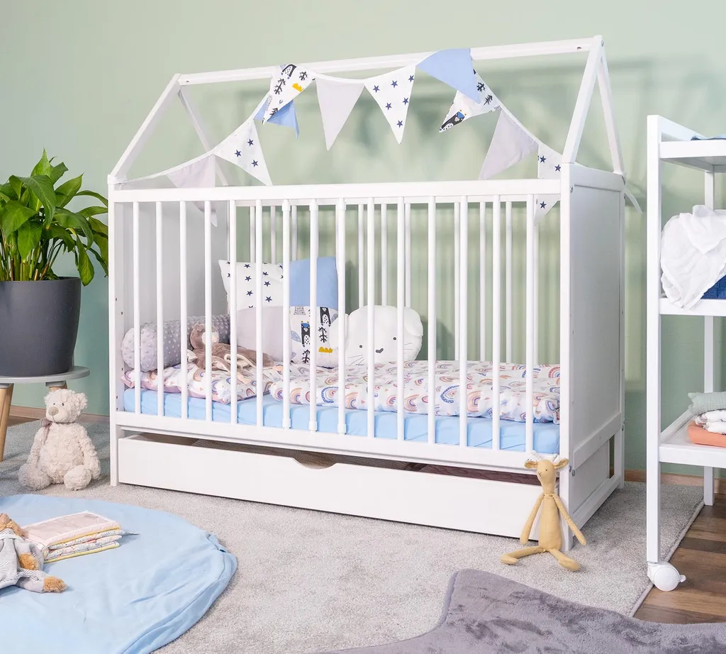 Alcube® Mitwachsendes Babybett 60 X 120 Cm Mit Schubladen Gitterbett 120x60 Umbaubar Zum Haus Juniorbett Kinderbett In Weiß 9 Alcube® Mitwachsendes Babybett 60 X 120 Cm Mit Schubladen Gitterbett 120x60 Umbaubar Zum Haus Juniorbett Kinderbett In Weiß – Bild 9