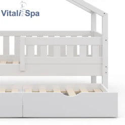 VitaliSpa Kinderbett + Bettschublade Design Weiß 167,6 X 87,6 X 133,6 Cm Massivholz -Babyfreude Deutschland Verkaufs-Shop c826172e726c6d6ea86cf1fa4acf431a