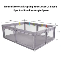 Dripex Laufstall Baby Laufgitter Absperrgitter Mit Atmungsaktivem Netz 150x200cm Schutzgitter Krabbelgitter Für Kinder, Große Sicherheitsspielplatz, Dunkel Grau -Babyfreude Deutschland Verkaufs-Shop c88c9b53d34393398f952020eef1ee02