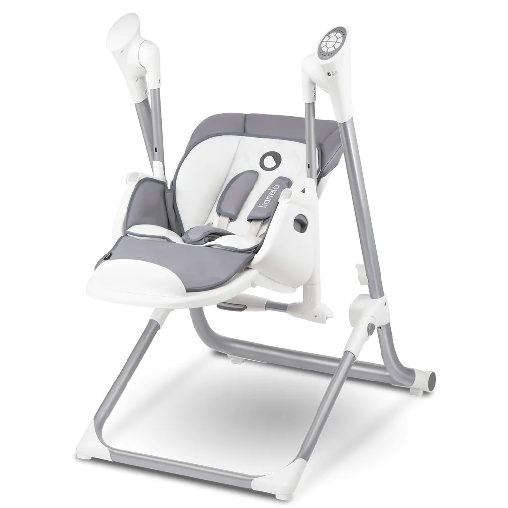 Lionelo Niles 2in1 Hochstuhl Baby Und Baby Wippe Bis 20 Kg Mobile App Steuerung Verstellbare Rückenlehne Und Tablett Grau 7 Lionelo Niles 2in1 Hochstuhl Baby Und Baby Wippe Bis 20 Kg Mobile App Steuerung Verstellbare Rückenlehne Und Tablett Grau – Bild 7