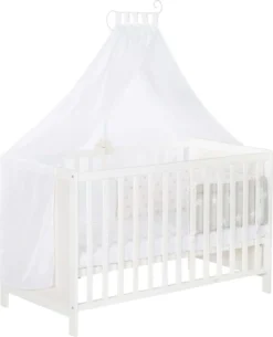 Roba Mulitfunktionsbett Sterne Grau Mit Beistellfunktion, Lattenrost, Matratze, Bettreduzierer, Himmel, Himmelstange, Kinderbett, Anstellbett, Babybett, Höhenverstellbar, Liegefläche 60x120 Cm, Weiß -Babyfreude Deutschland Verkaufs-Shop c9c1ebc38c3fe27fd0f6064955b7be78