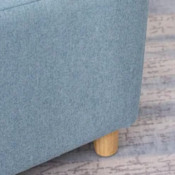 HOMCOM Kindersessel Kindersofa Mit Dickem Schaumstoff Und Dicken Sitzkissen Kindercouch Stuhl Liegesofa Mit Anti-Rutsch-Füßen Für 3-8 Jahre Kinder Holz Leinen Schaumstoff Blau 49x45x44,5 Cm -Babyfreude Deutschland Verkaufs-Shop cb6d252f16974ad3c1960cad5d546c33
