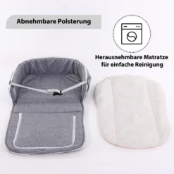 JOYCUTE - 2 In 1 Babynest, Reisebett Bzw. Reisetasche, Faltbare Krippe, Nestchen, Grau -Babyfreude Deutschland Verkaufs-Shop cd0d445563490f8a1256844feed06f07