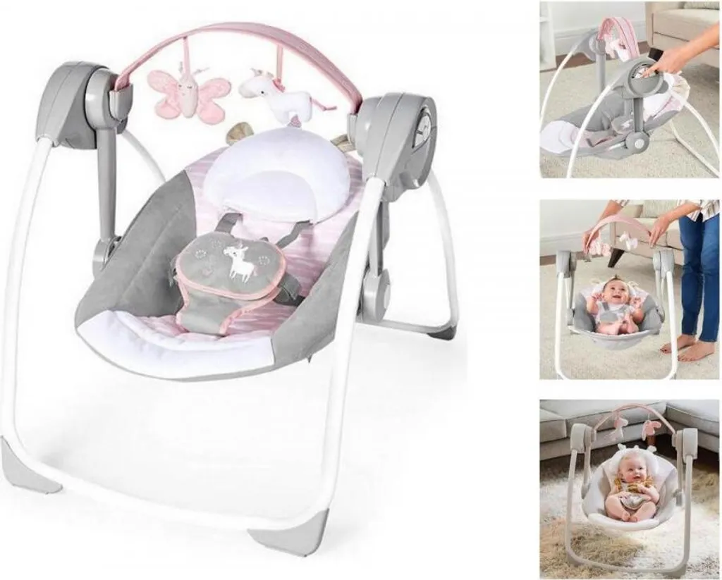 Ingenuity Baby Tragbare Schaukel, Flora Babyschaukeln Wippen Schaukel Babywippe Babyschaukel Kinderschauel Elektrische Wippe Elektrowippe 12 Ingenuity Baby Tragbare Schaukel, Flora Babyschaukeln Wippen Schaukel Babywippe Babyschaukel Kinderschauel Elektrische Wippe Elektrowippe – Bild 12