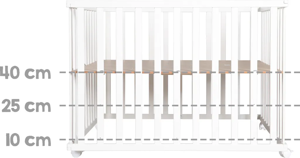 Roba Laufgitter 'Little Stars', 100x100 Cm, Sicheres Spielgitter Inkl. Schutzeinlage & Rollen, Weiß 5 Roba Laufgitter 'Little Stars', 100x100 Cm, Sicheres Spielgitter Inkl. Schutzeinlage & Rollen, Weiß – Bild 5