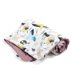 La Millou Baby Krabbeldecke - Bauwolle Und Nerz - 80x100 Cm - Cute Birds