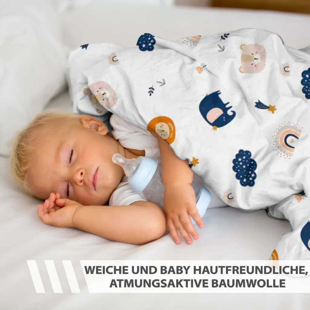 Baby Bettwäsche Set 90 X 120 Cm - Kinderbettwäsche Babybettwäsche Mit Kissenbezug 60x40 Aus Baumwolle Regenbogenmotiv 9 Baby Bettwäsche Set 90 X 120 Cm - Kinderbettwäsche Babybettwäsche Mit Kissenbezug 60x40 Aus Baumwolle Regenbogenmotiv – Bild 9