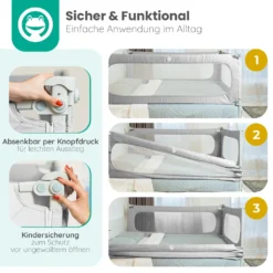 FROGGY Bettgitter 200cm Höhenverstellbar 73-105cm Baby Bettschutzgitter Für Kinder- & Elternbetten Geeignet 11 FROGGY Bettgitter 200cm Höhenverstellbar 73-105cm Baby Bettschutzgitter Für Kinder- & Elternbetten Geeignet -Babyfreude Deutschland Verkaufs-Shop d16e28b2be4d7e83a6cc01c690fc7609