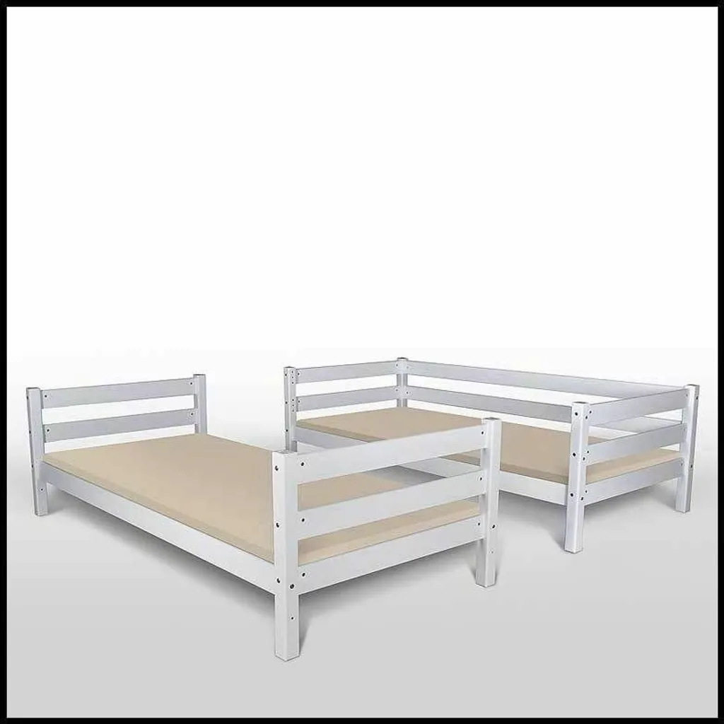 Kinderbett Etagenbett Weiss Hochbett Spielbett Kindeerbett Stockbett 90x200 Cm 4 Kinderbett Etagenbett Weiss Hochbett Spielbett Kindeerbett Stockbett 90x200 Cm – Bild 4