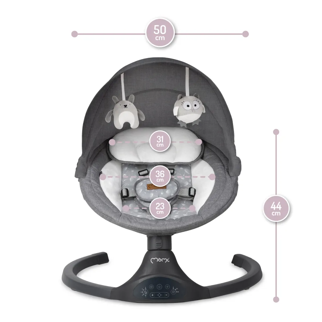 Babywippe Baby Schaukelstuhl Mit 5 Schwingungsamplituden Musik Timing Und Bluetoothfunktion Momi LAMI 9 Babywippe Baby Schaukelstuhl Mit 5 Schwingungsamplituden Musik Timing Und Bluetoothfunktion Momi LAMI – Bild 9