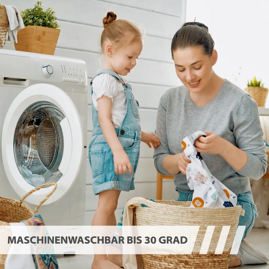 Baby Bettwäsche Set 90 X 120 Cm - Kinderbettwäsche Babybettwäsche Mit Kissenbezug 60x40 Aus Baumwolle Regenbogenmotiv 8 Baby Bettwäsche Set 90 X 120 Cm - Kinderbettwäsche Babybettwäsche Mit Kissenbezug 60x40 Aus Baumwolle Regenbogenmotiv – Bild 8