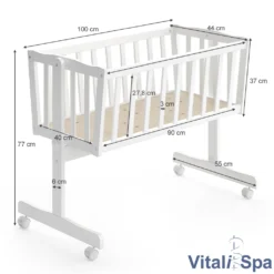 VITALISPA Wiege NOAH Schaukelwiege Babywiege Holz Weiß Grau Bett Set Buche -Babyfreude Deutschland Verkaufs-Shop d5a91deb2528a2b150b7144f122909e6