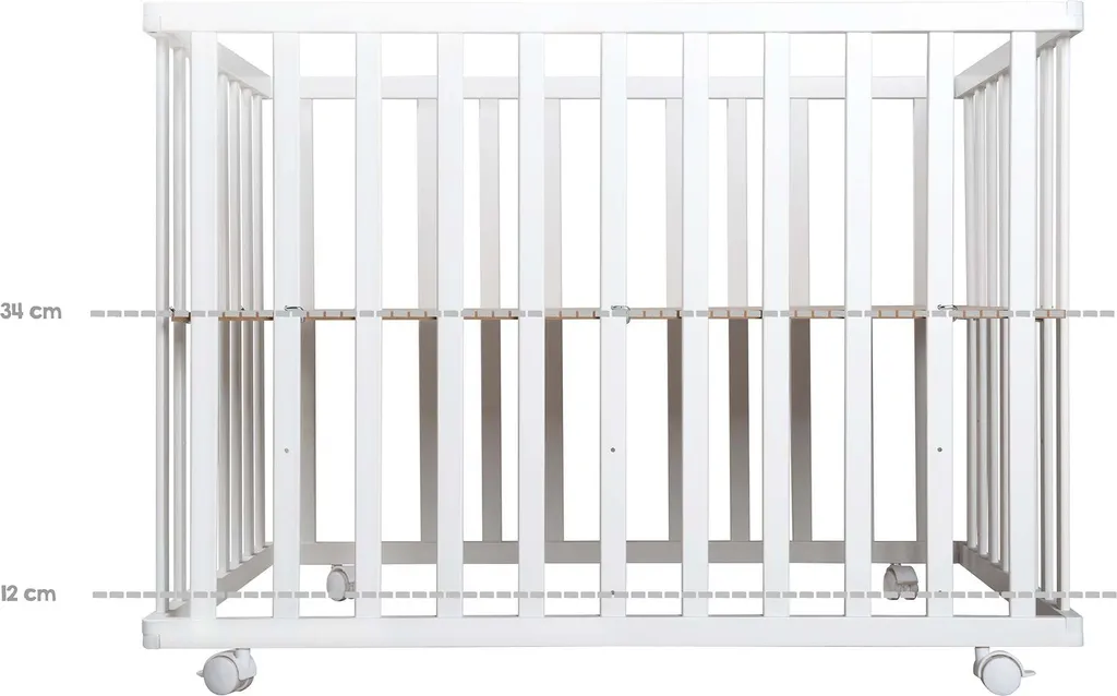 Roba Laufgitter Klappbar, Bicolor, 75x100 Cm, Platzsparendes Spielgitter Inkl. Rollen, Holz 5 Roba Laufgitter Klappbar, Bicolor, 75x100 Cm, Platzsparendes Spielgitter Inkl. Rollen, Holz – Bild 5